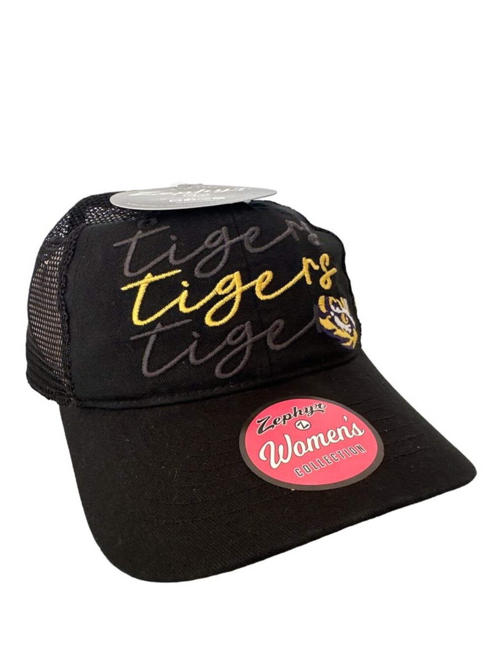 Zephyr Trucker Hat One Size LSU Tigers Snapback Adjustable Black Outdoorsy NEW